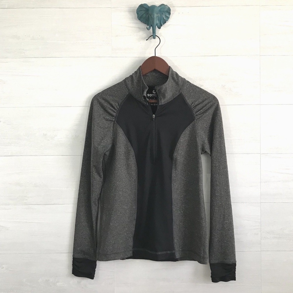 90 Degree / Reflex Gray Black Quarter Zip Pullover - Picture 1 of 6